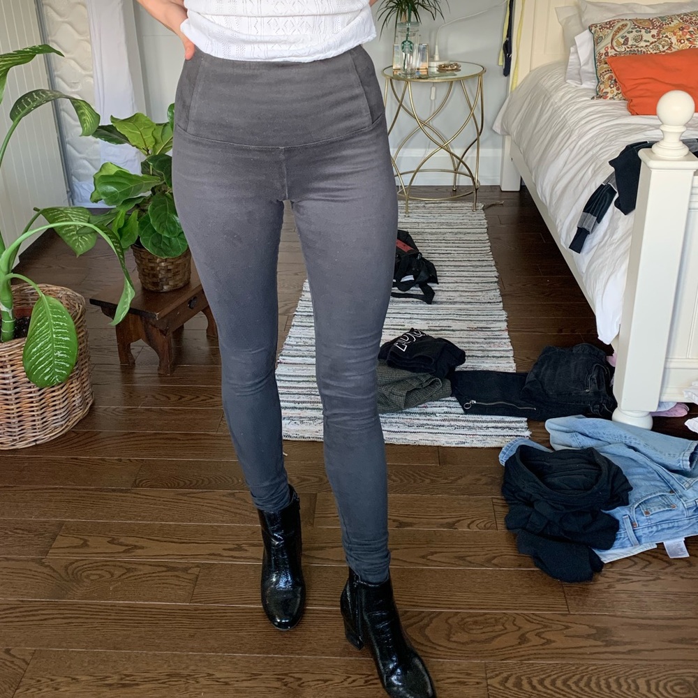 Dark grey Suede leggings